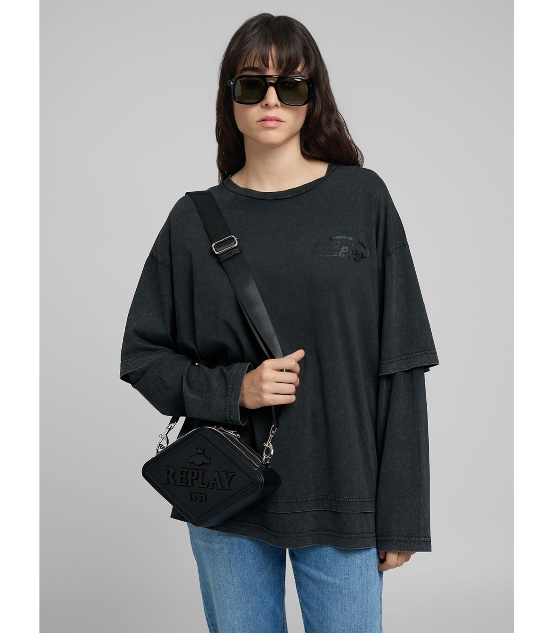 ダイヤモンド型クロスボディバッグ 詳細画像 ブラック 4